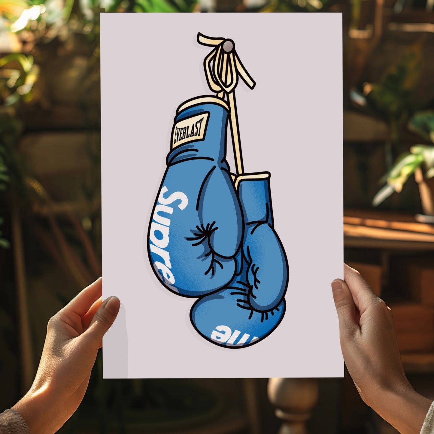 Boxing Gloves Aluminum Art Print, 16x11 Inches, Durable Matte Finish