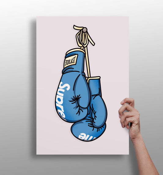 Boxing Gloves Aluminum Art Print, 16x11 Inches, Durable Matte Finish