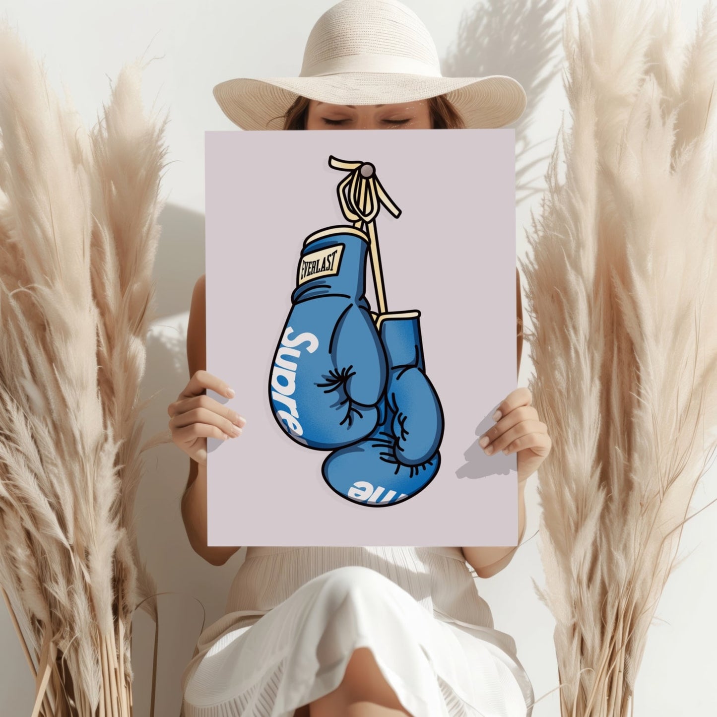 Boxing Gloves Aluminum Art Print, 16x11 Inches, Durable Matte Finish