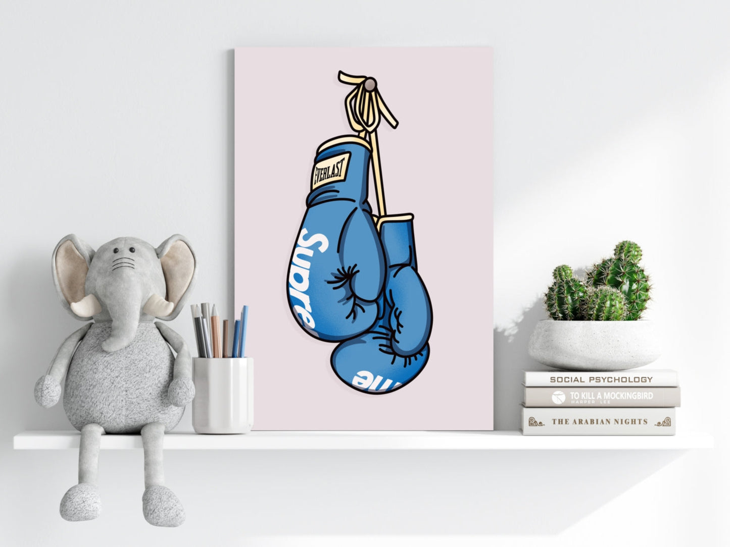 Boxing Gloves Aluminum Art Print, 16x11 Inches, Durable Matte Finish