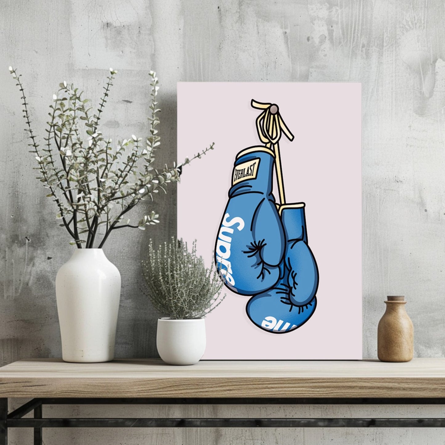 Boxing Gloves Aluminum Art Print, 16x11 Inches, Durable Matte Finish