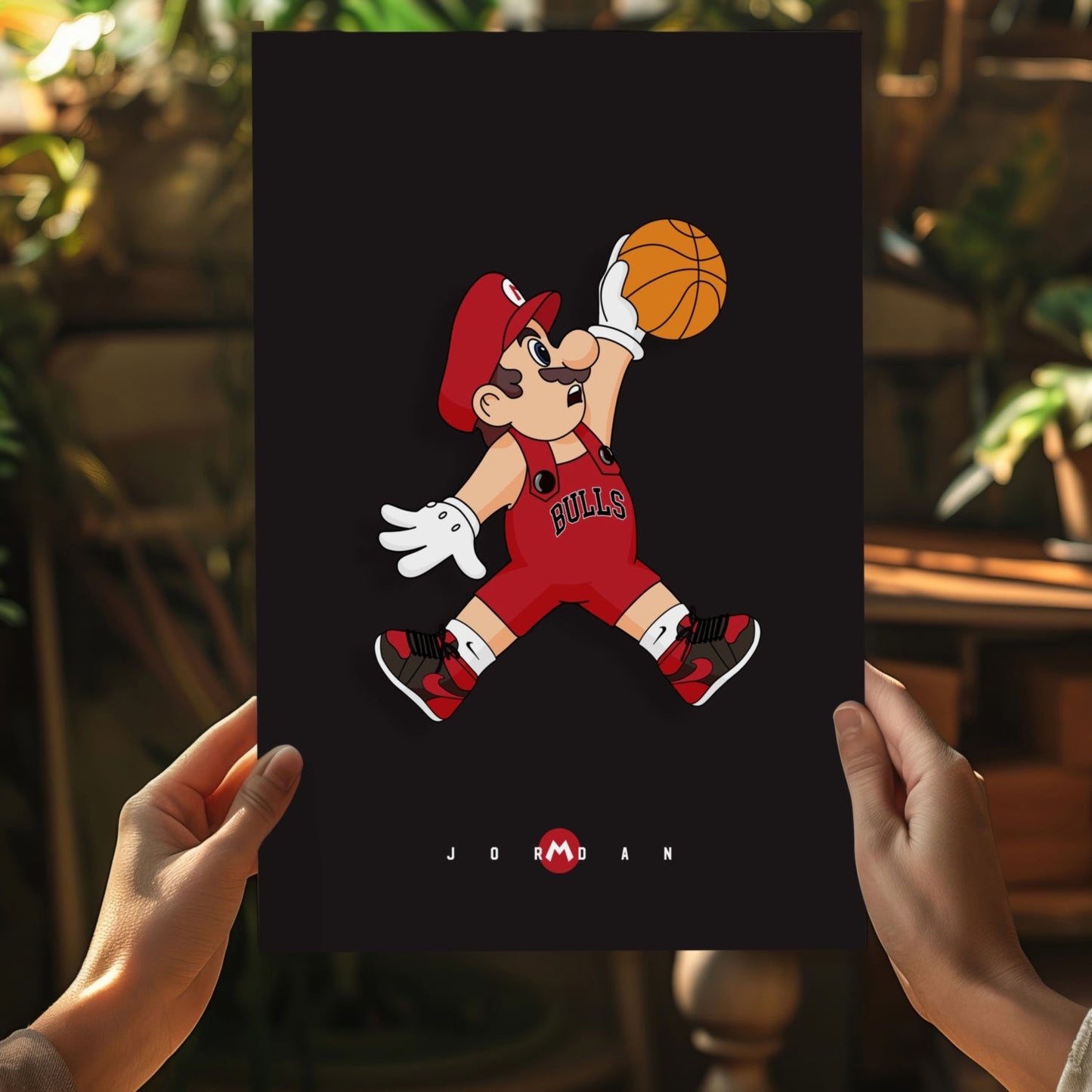 Mario Dunk Aluminum Print Artwork 16x11 inches with Easy Swap Mounting