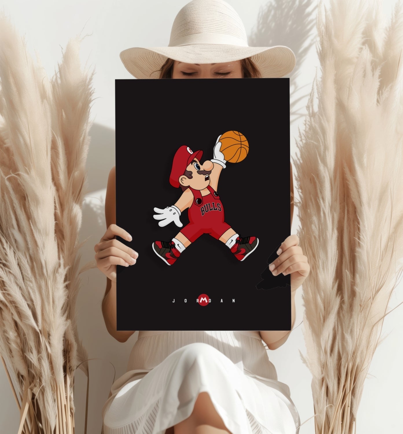 Mario Dunk Aluminum Print Artwork 16x11 inches with Easy Swap Mounting