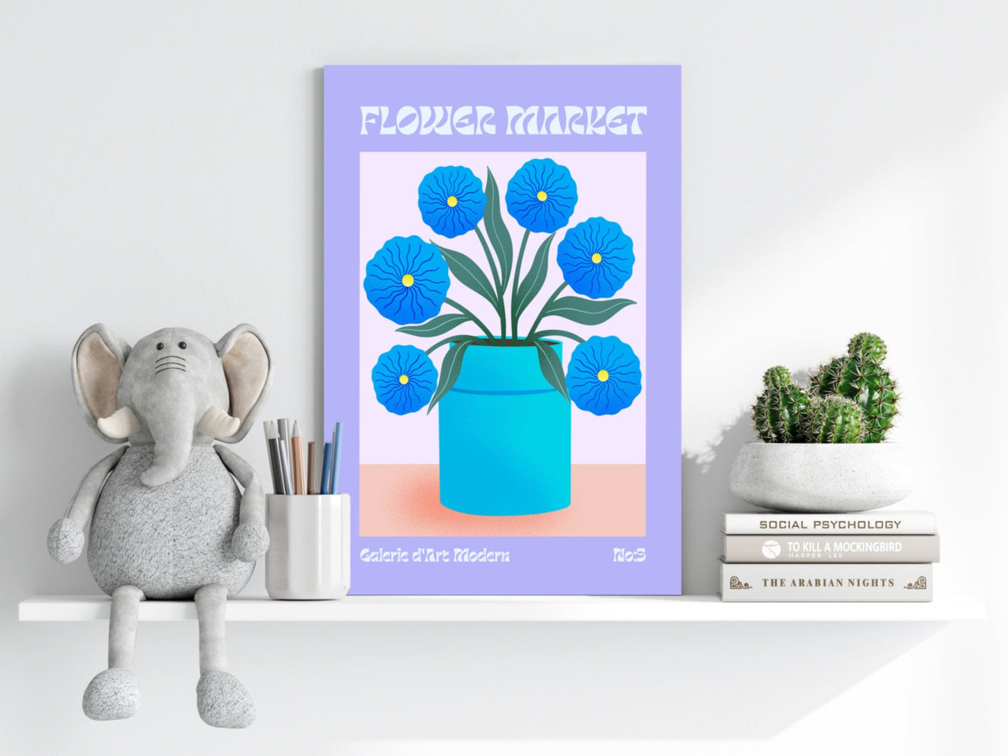 Modern Art Gallery Flower Aluminum Print