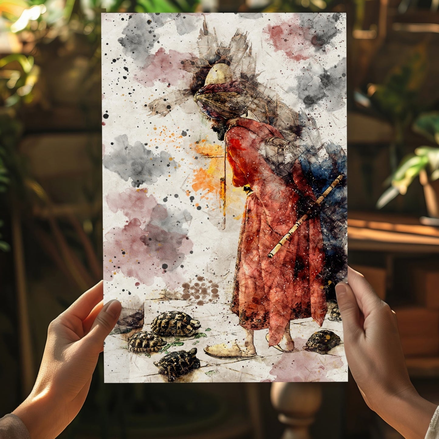 The Tortois Trainer Aluminum Print