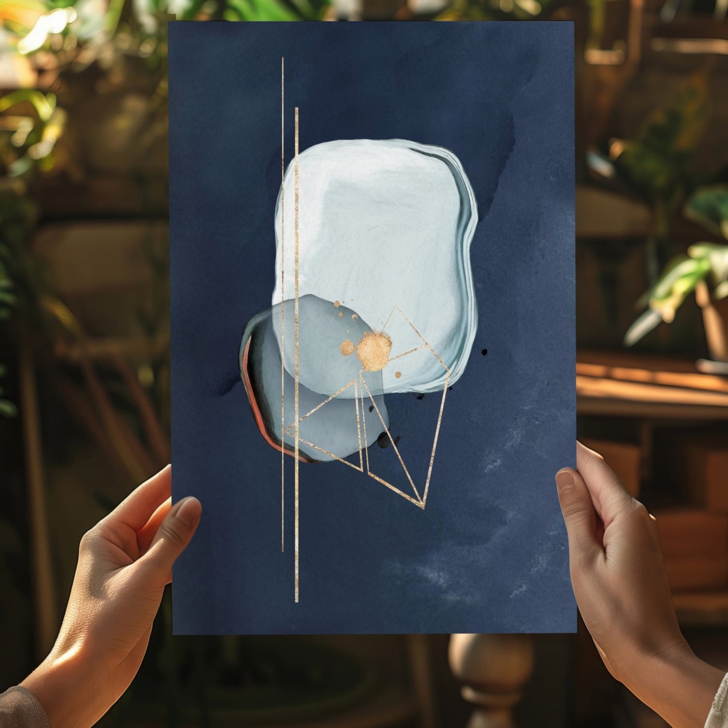 Line Art Shapes V1 Aluminum Print