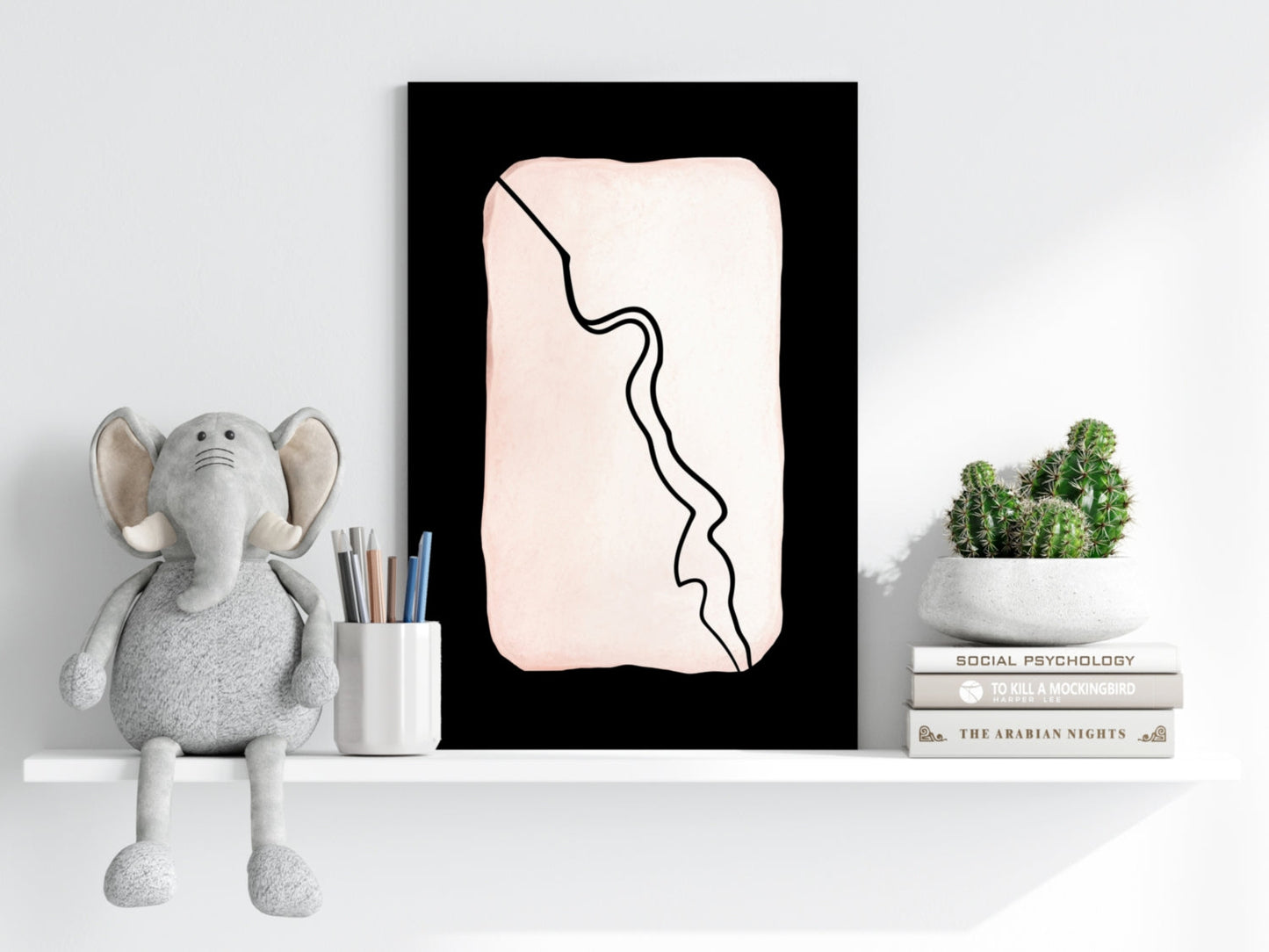 Line Art Shapes V7 Aluminum Print
