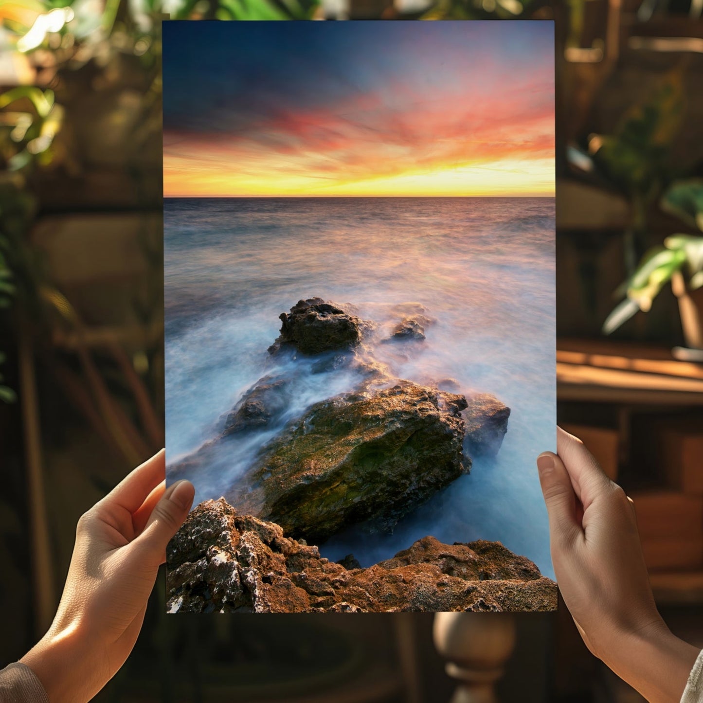 Sunset Lake View Aluminum Print