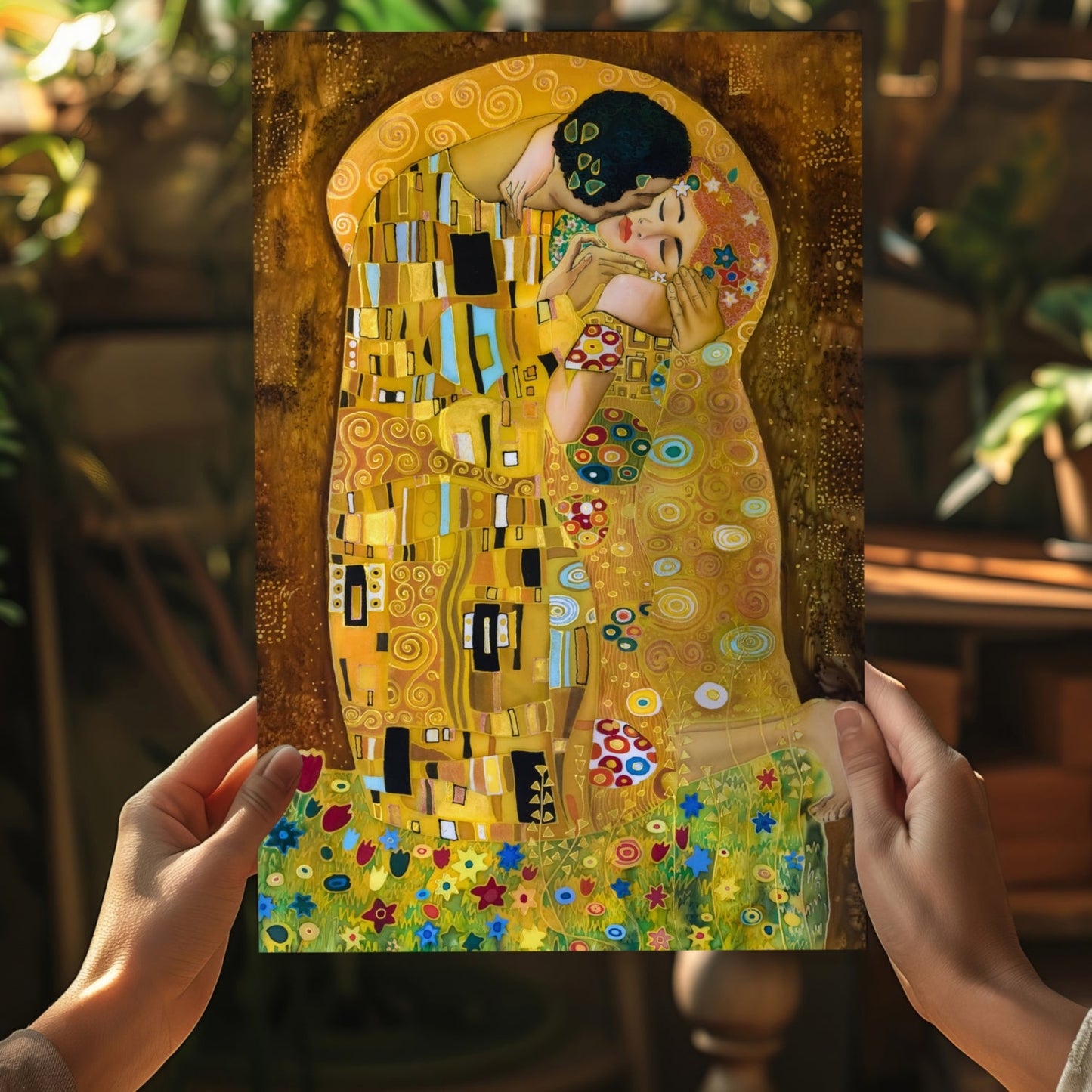 Gustave Klimt Kiss Aluminum Print
