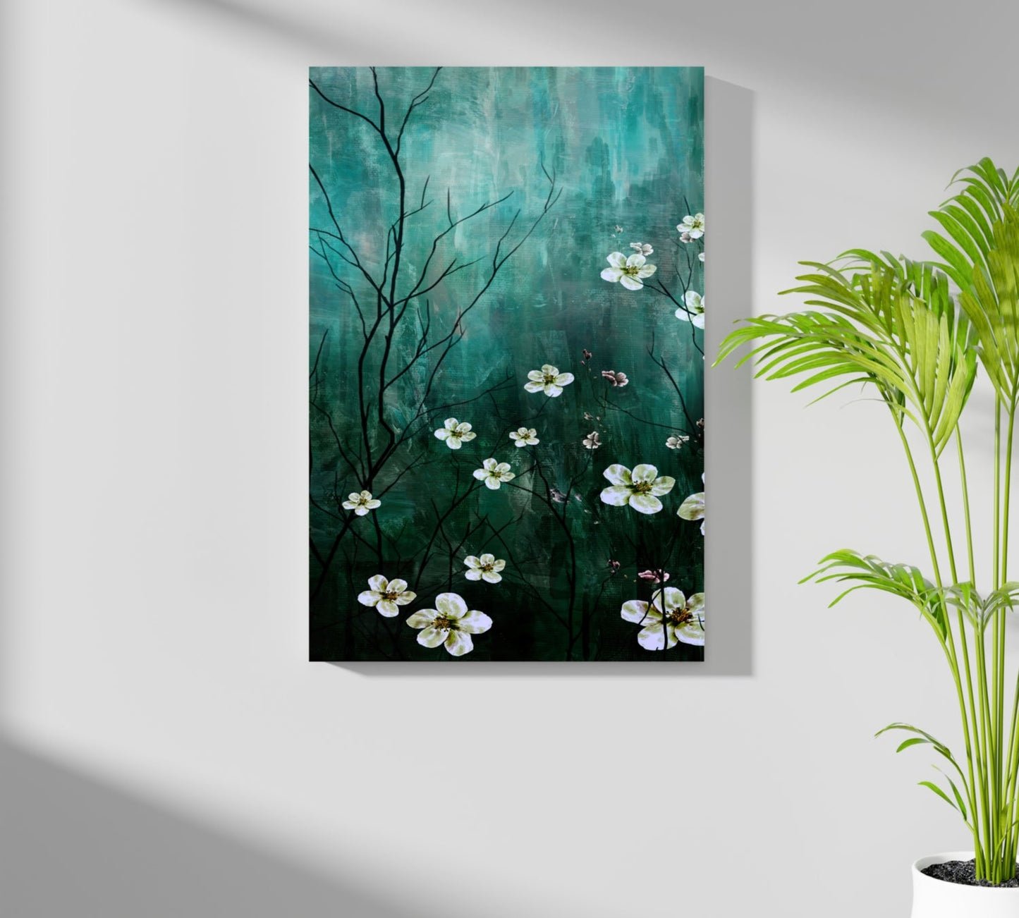 Abstract Flowers V2 Aluminum Print
