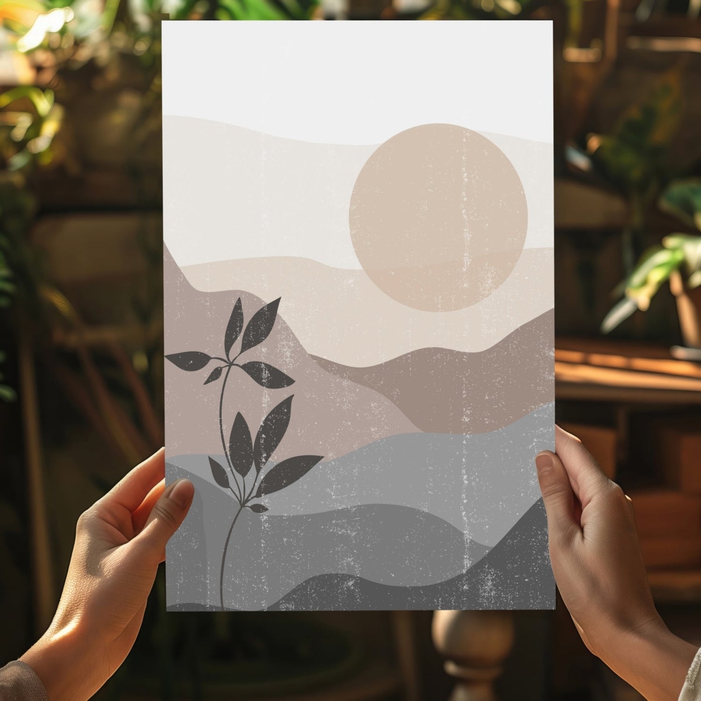 Beige Valley Aluminum Print