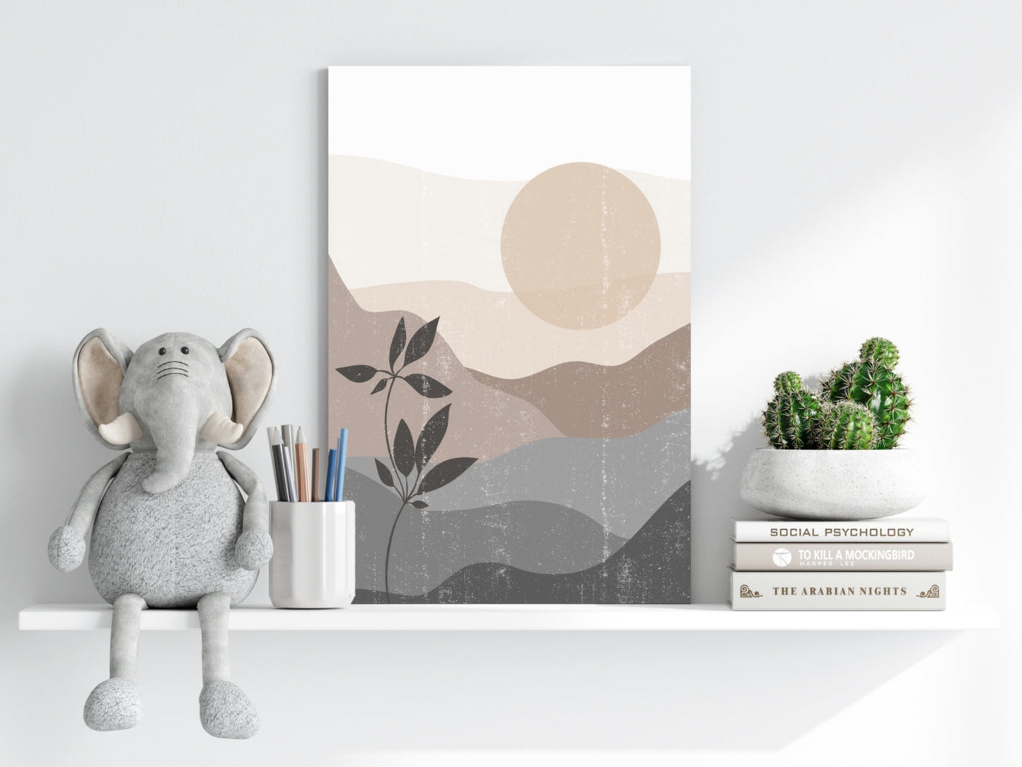 Beige Valley Aluminum Print