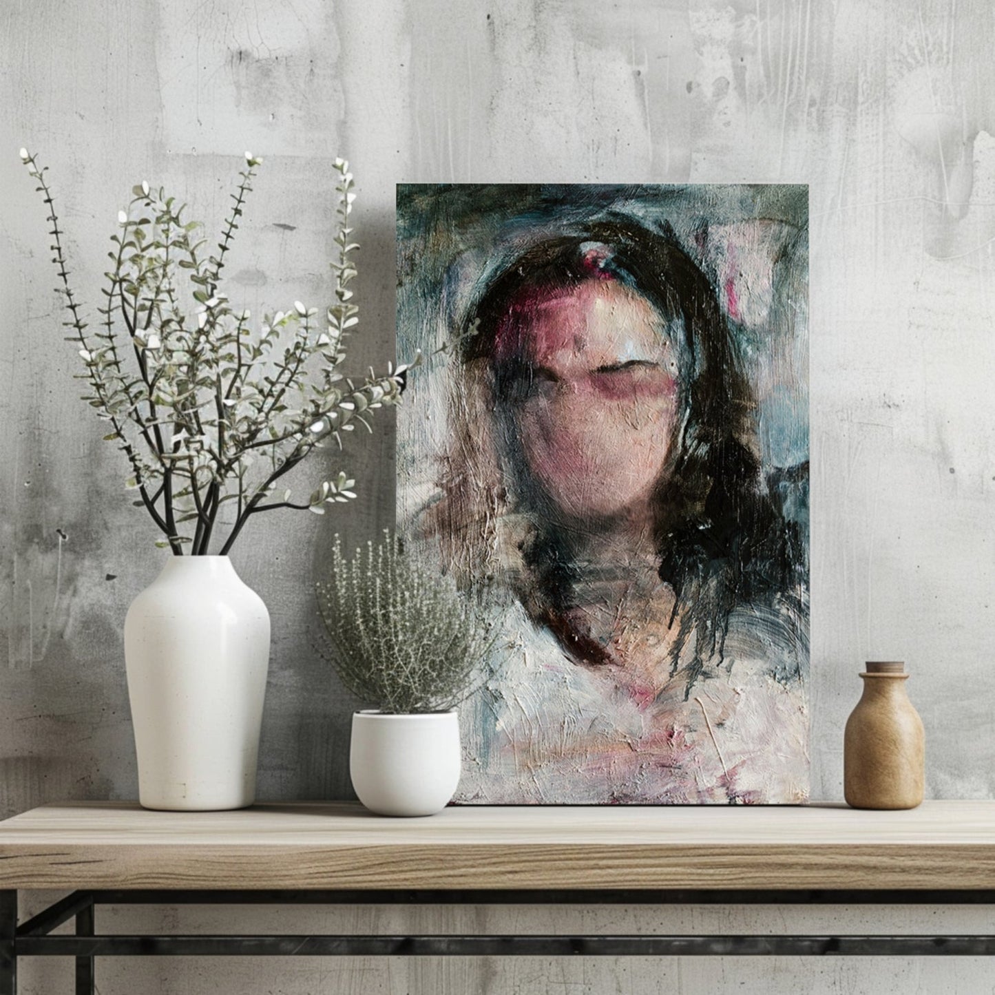 Woman in Silence Aluminum Print