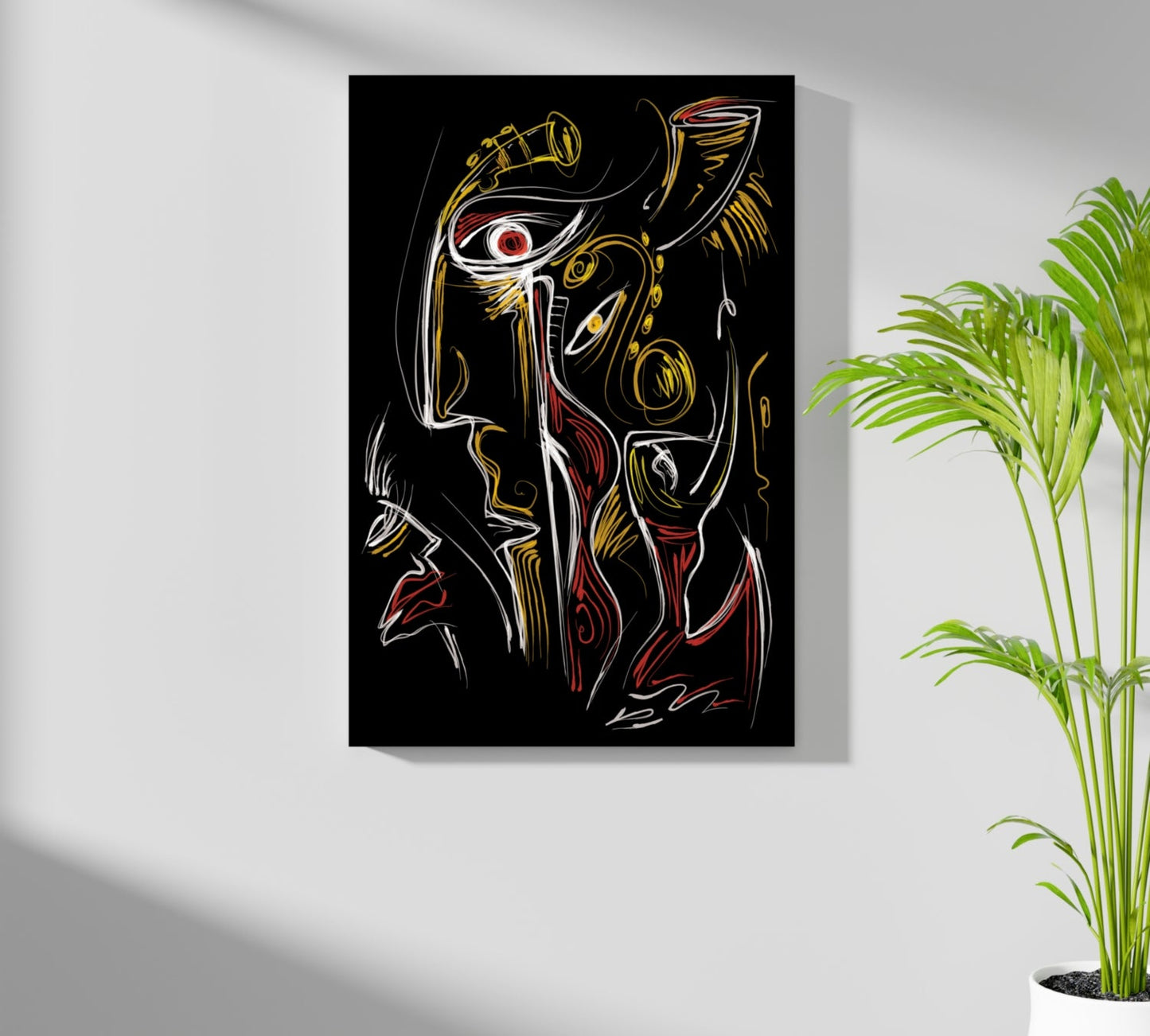 Abstract Art Faces Aluminum Print