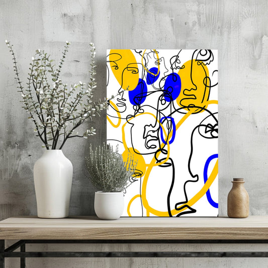 Abstract Line Art Aluminum Print