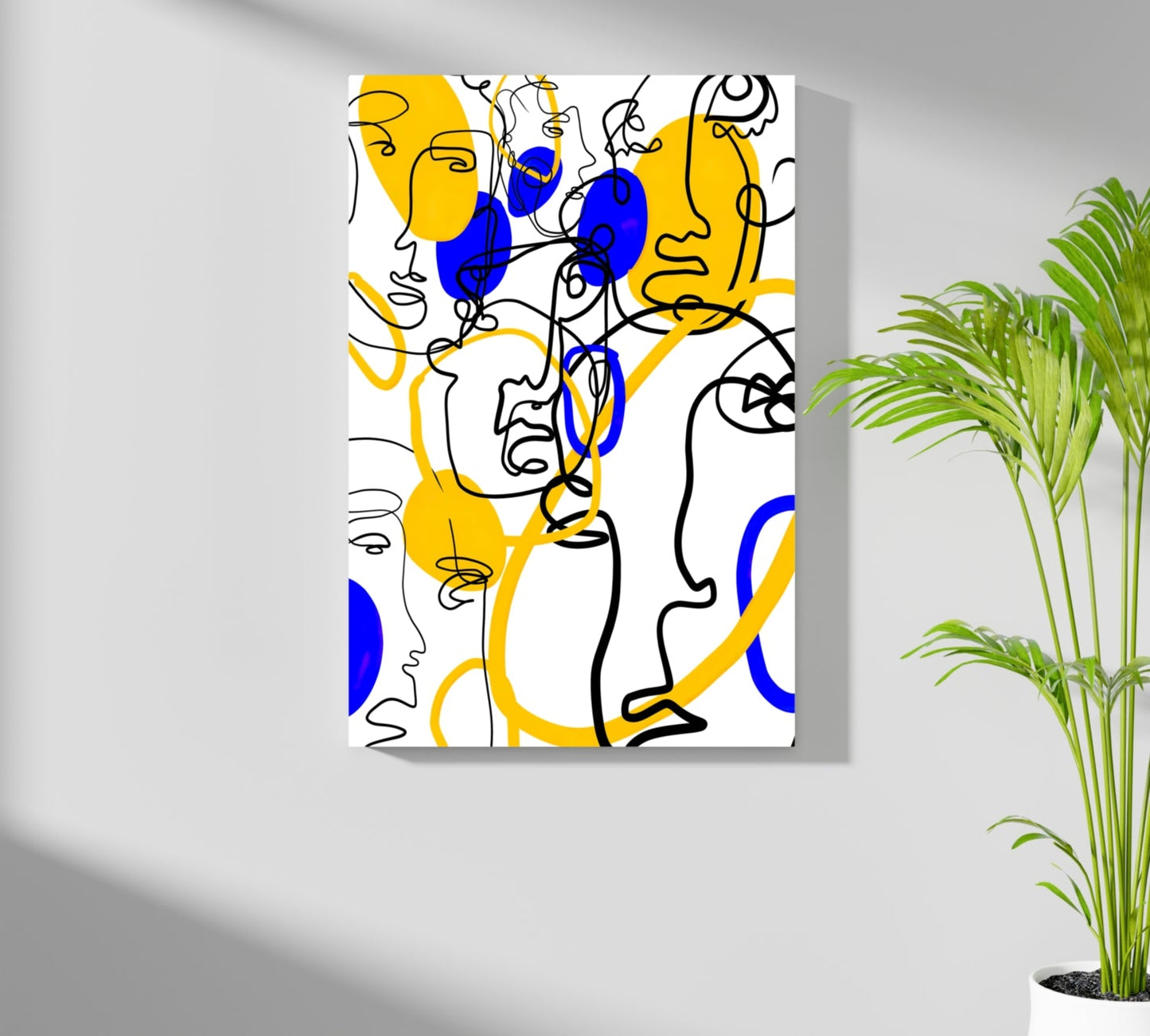 Abstract Line Art Aluminum Print