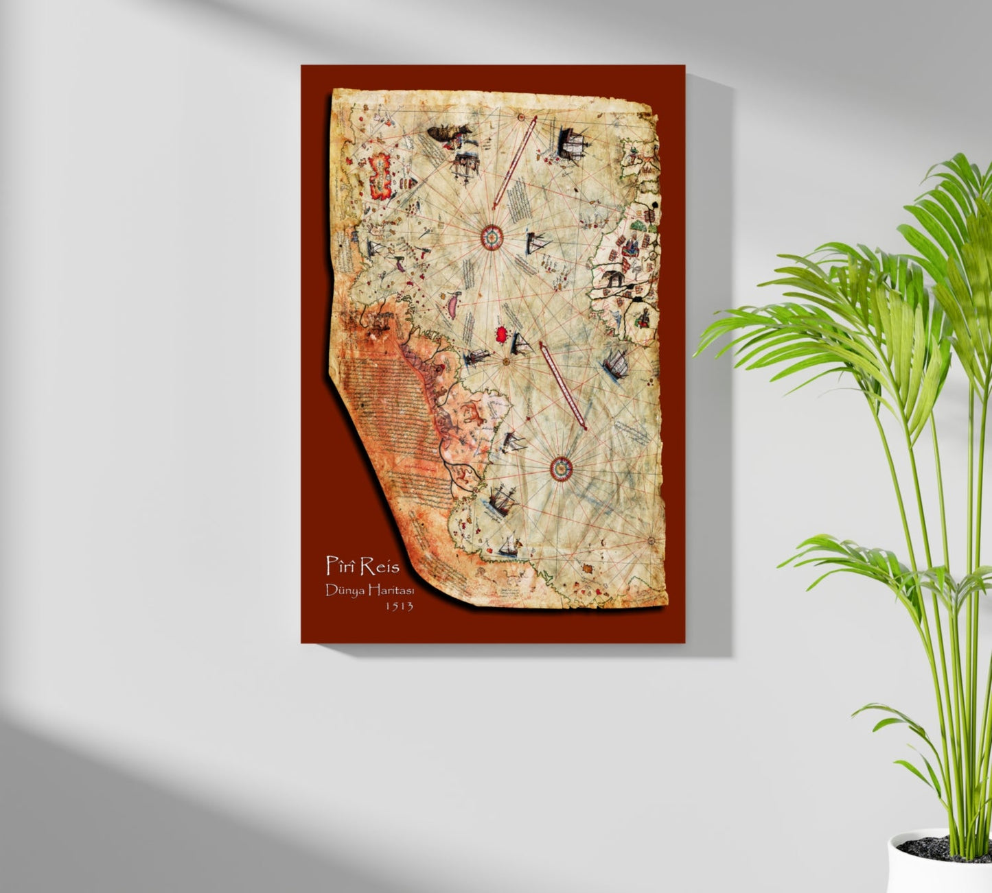 Piri Reis Map Aluminum Print