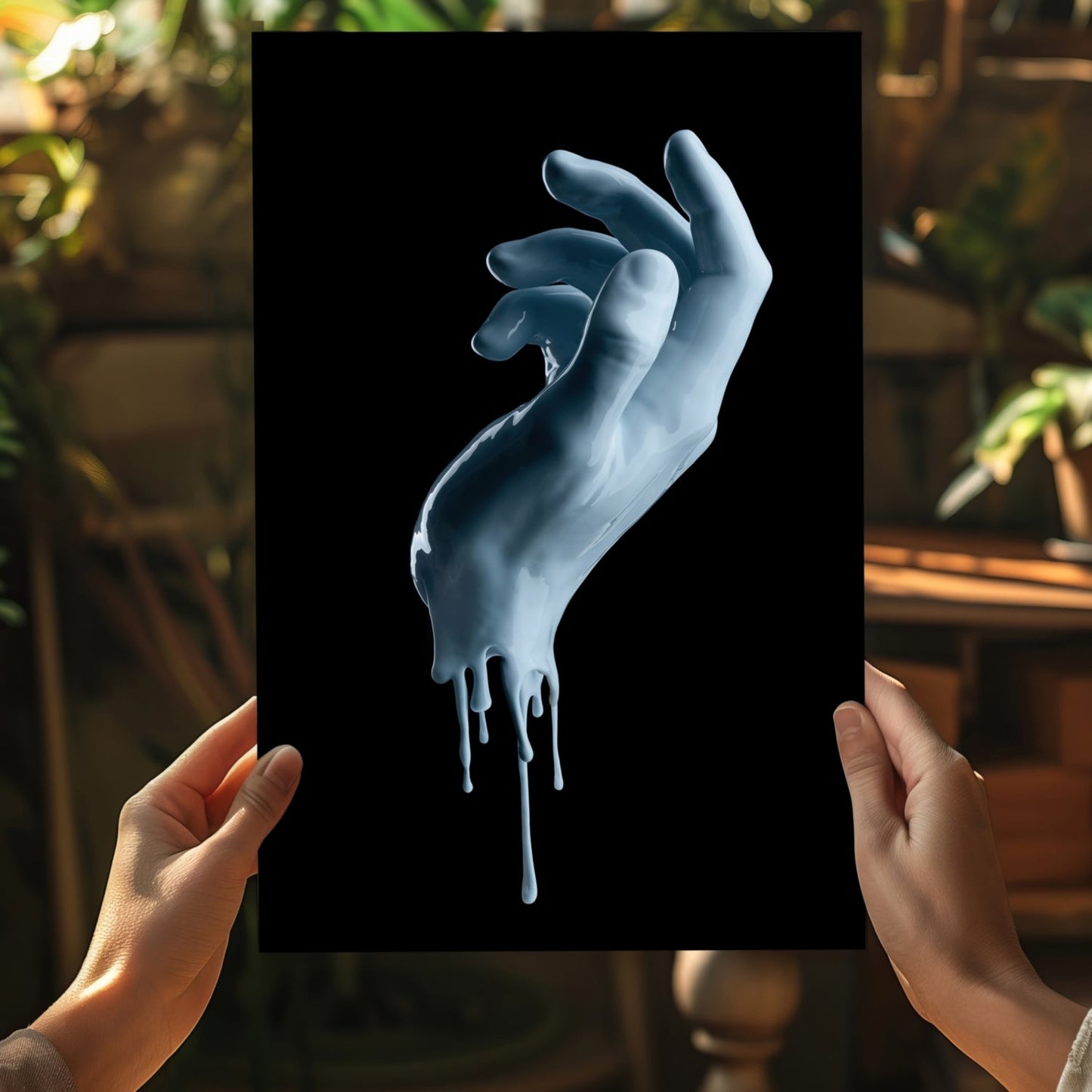 Hand in Paint Aluminum Print