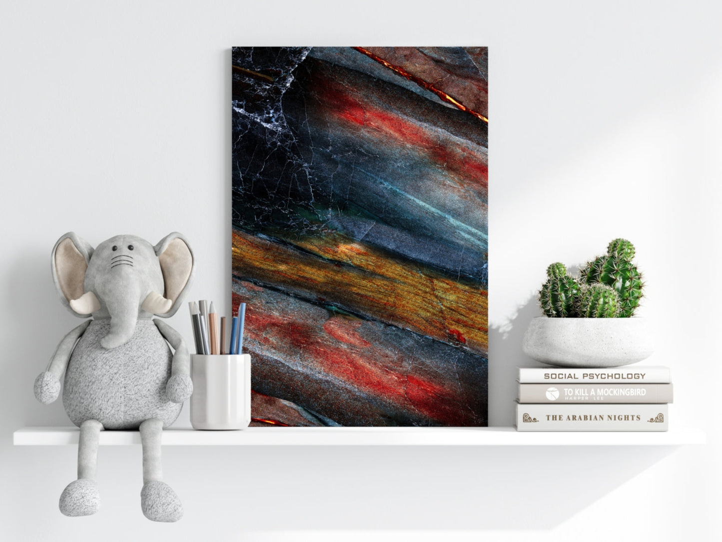 Abstract Colorful Marble Aluminum Print