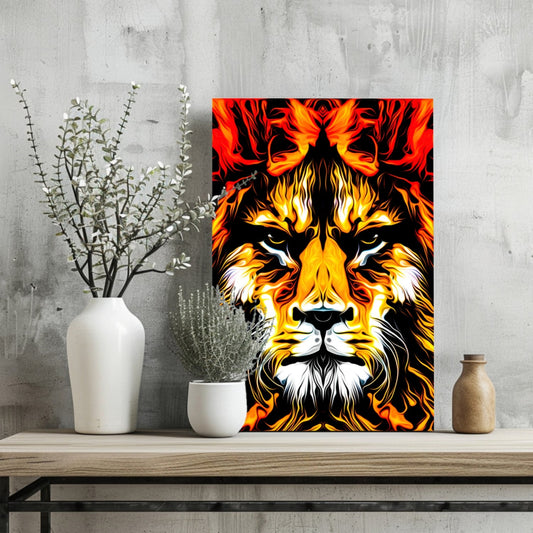 Lion Aluminum Print