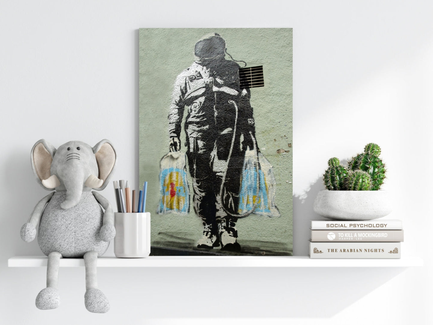 Space Grocery Aluminum Print
