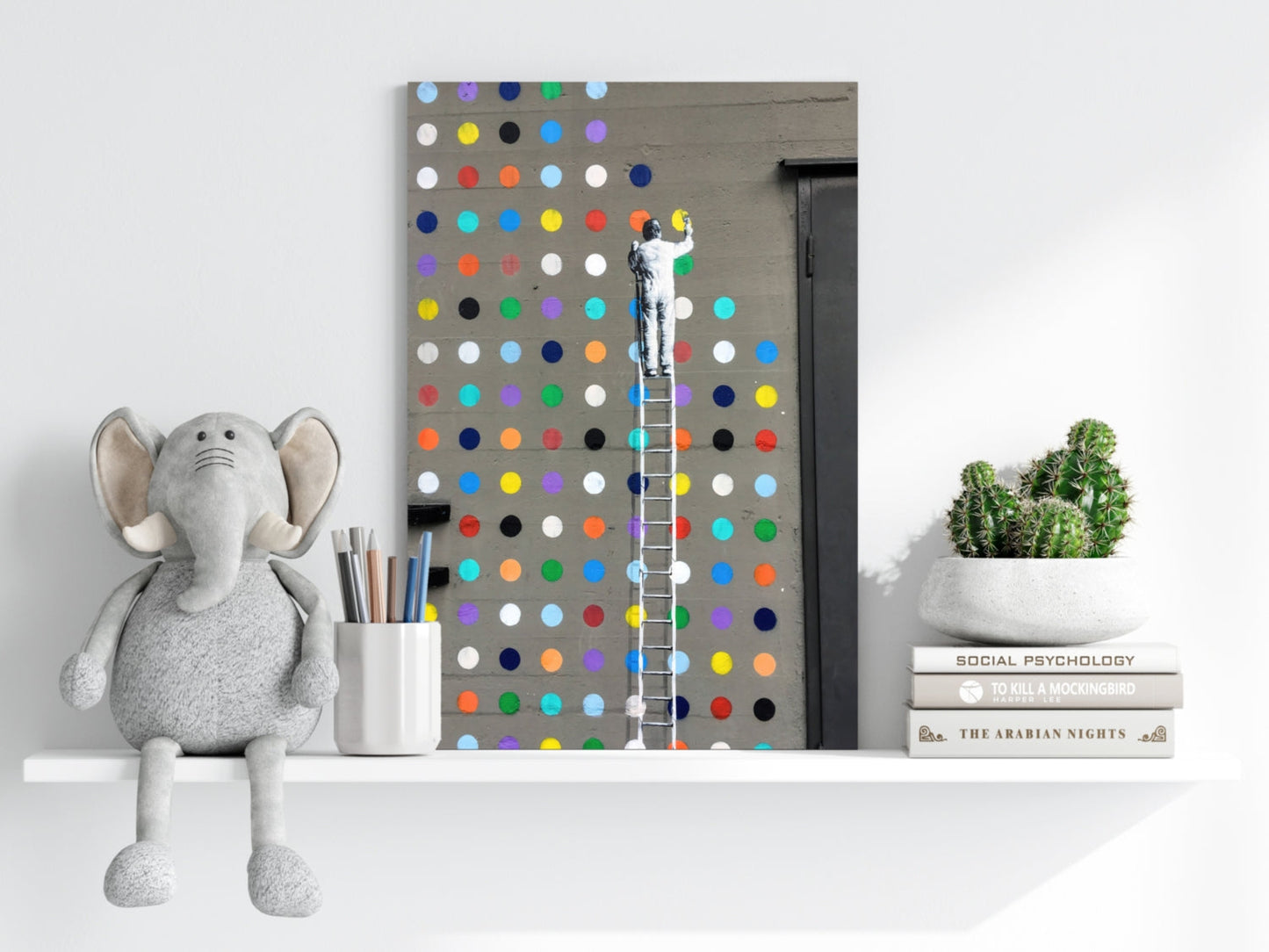 Banksy Dots Aluminum Print