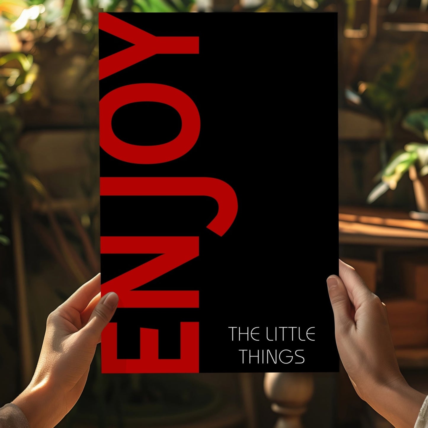 Enjoy The Little Things Aluminum Print