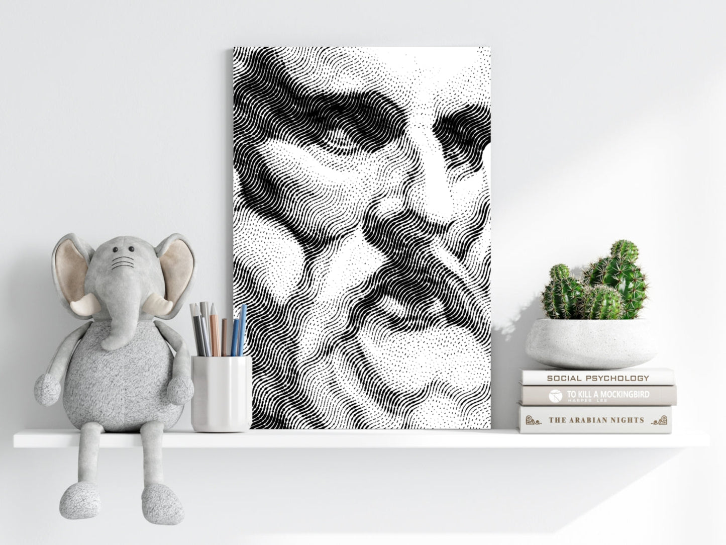 Statue Head Contemporary Aluminum Print