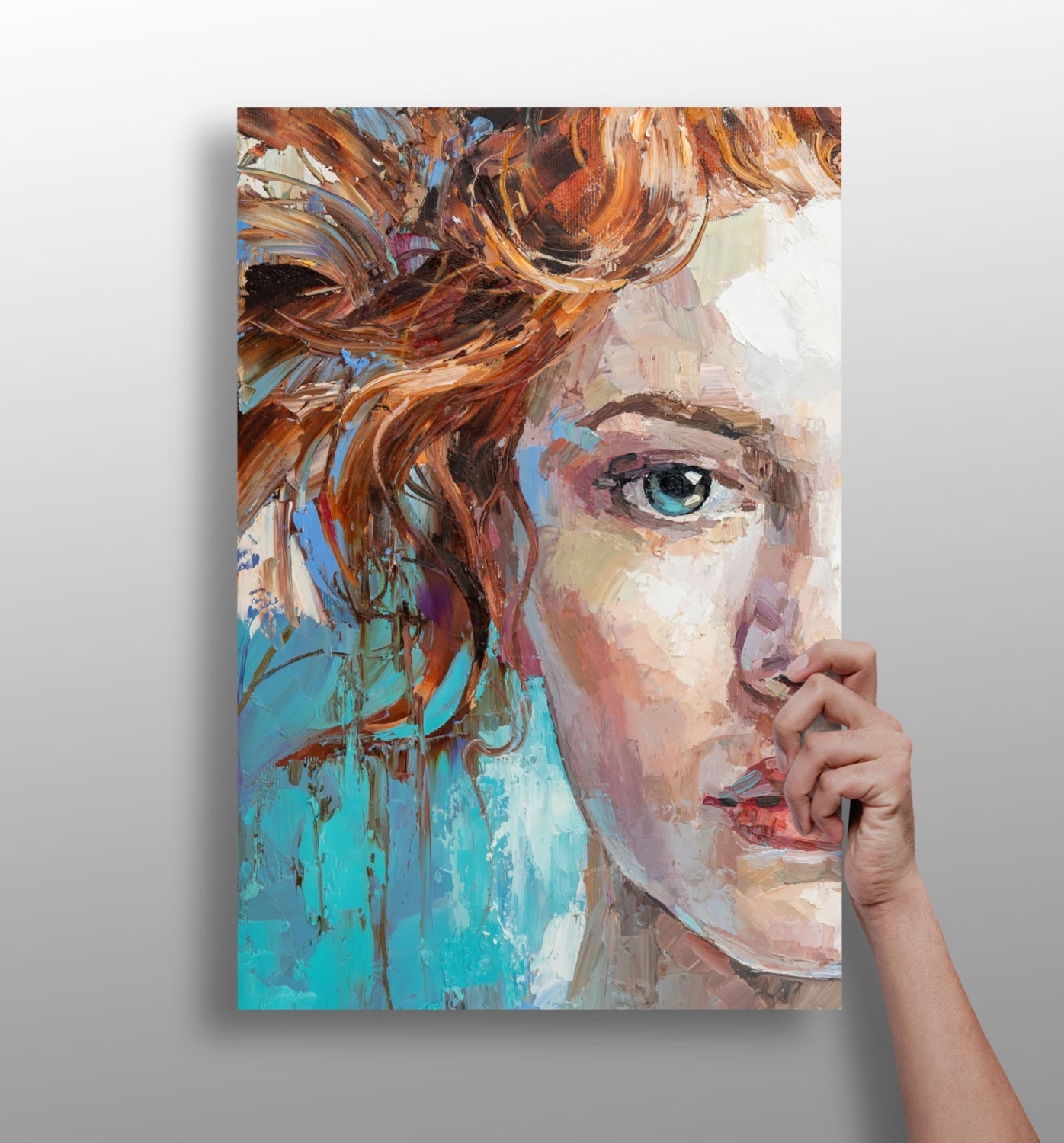 Young Woman Portrait Aluminum Print
