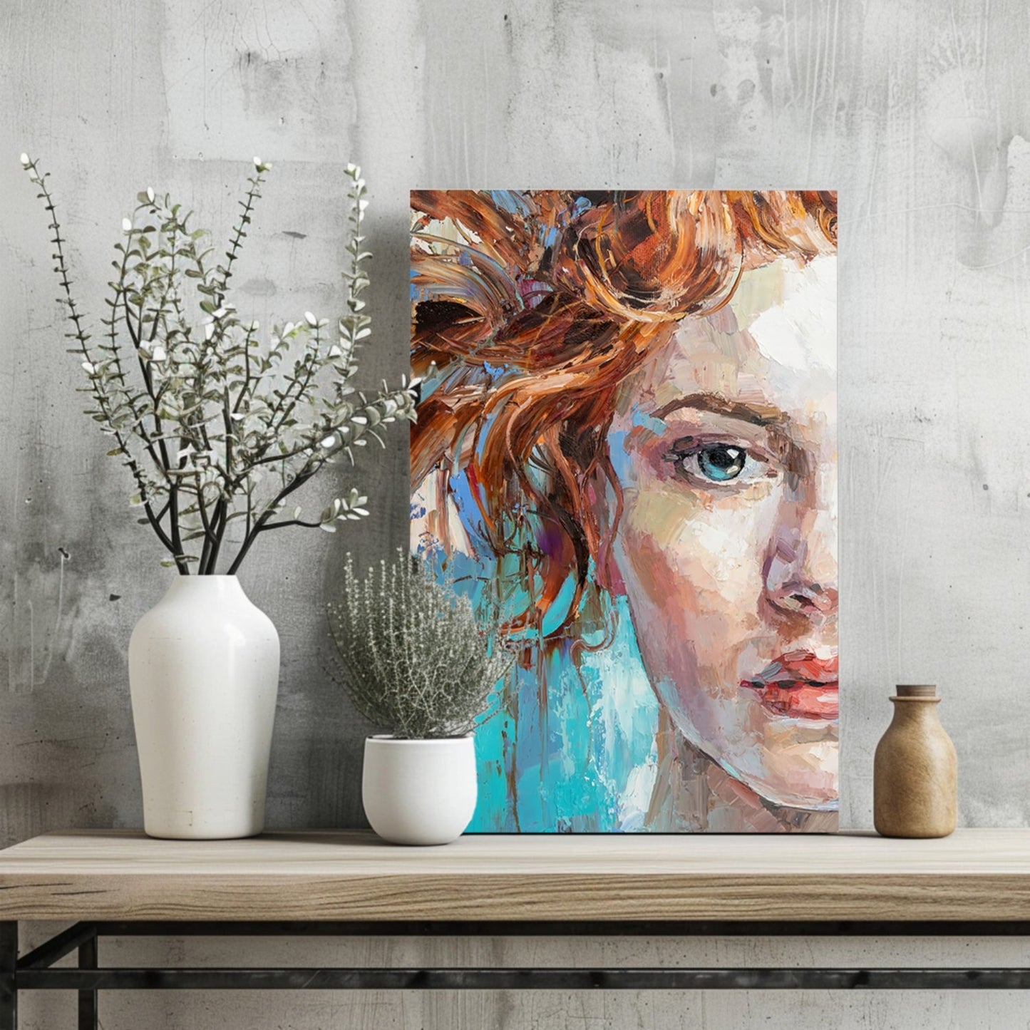Young Woman Portrait Aluminum Print