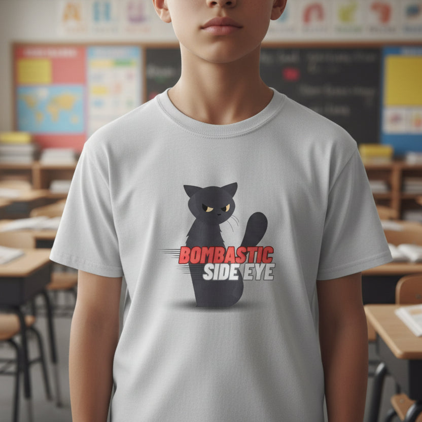 Kaylee's Bombastic Side Eye Kids Tee | Funny Cat Shirt for Kids
