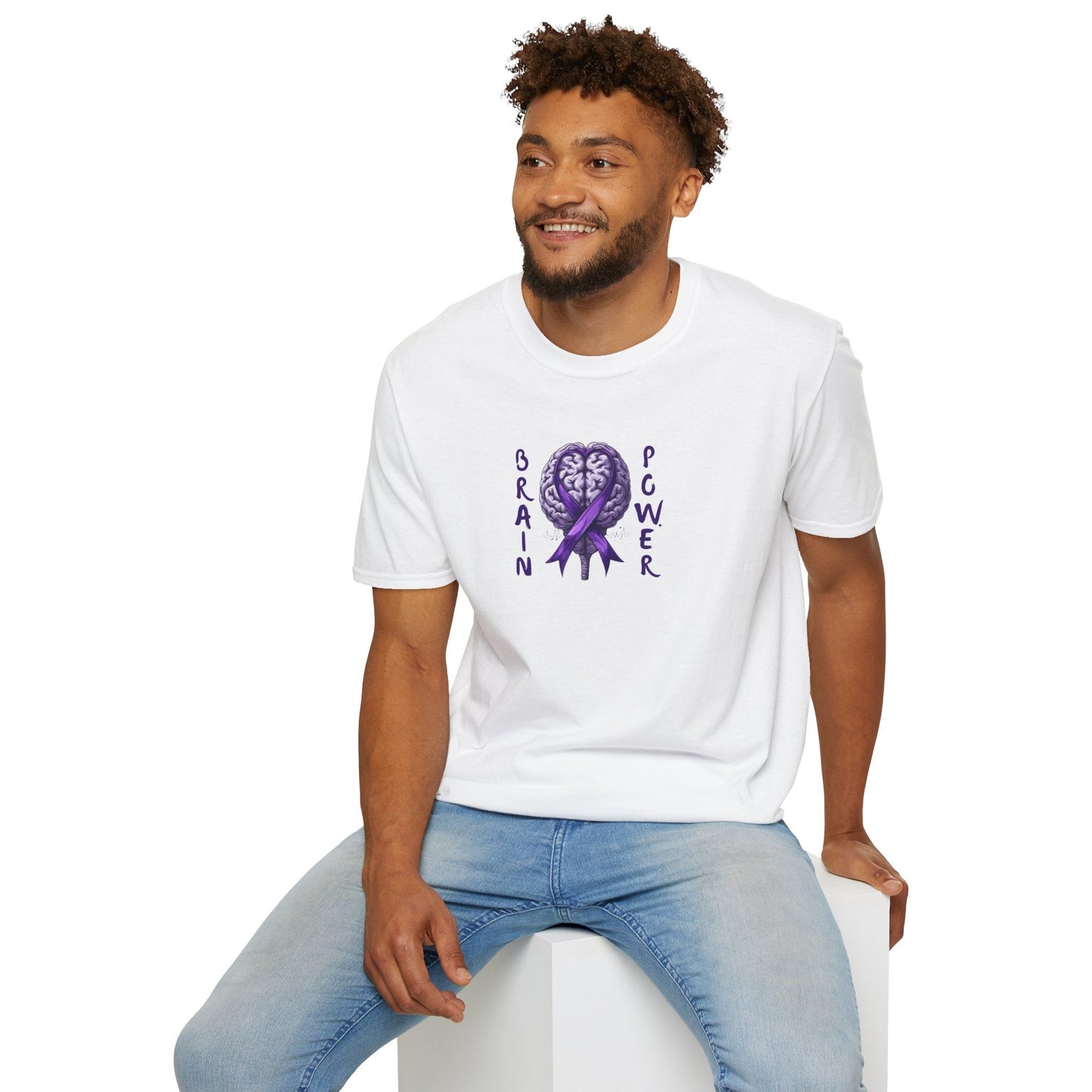 Brain Power Unisex Softstyle T-Shirt for Epilepsy Awareness