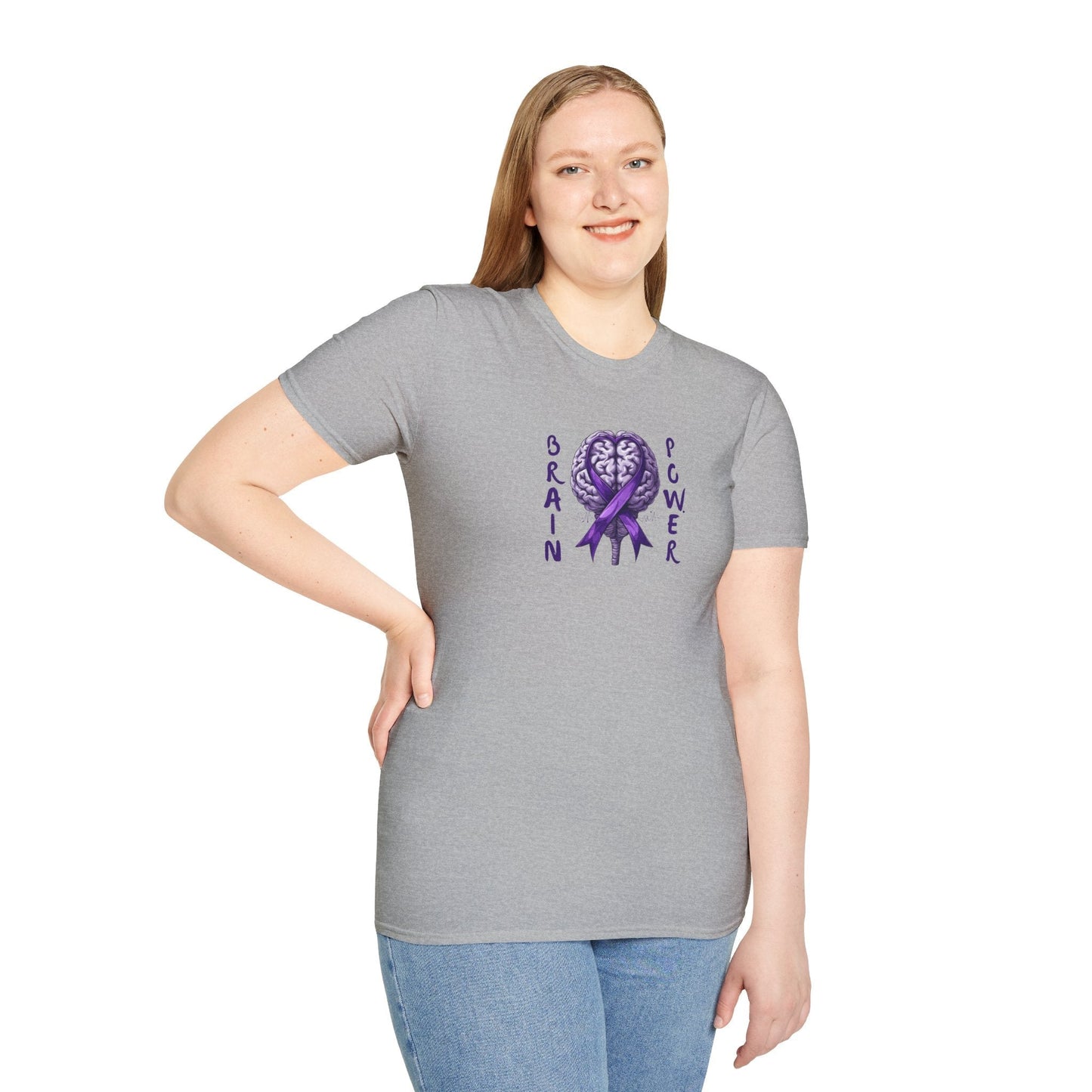 Brain Power Unisex Softstyle T-Shirt for Epilepsy Awareness
