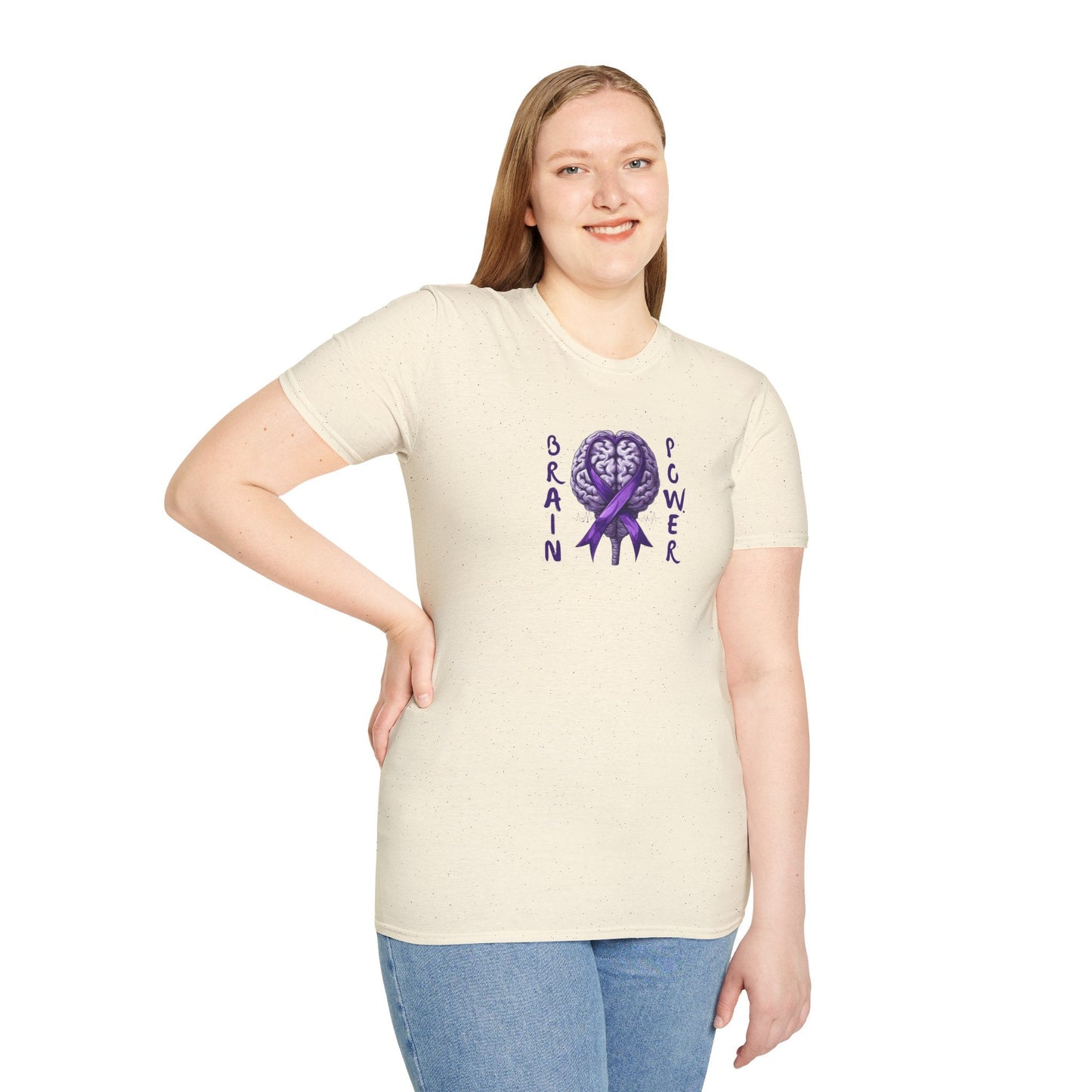 Brain Power Unisex Softstyle T-Shirt for Epilepsy Awareness
