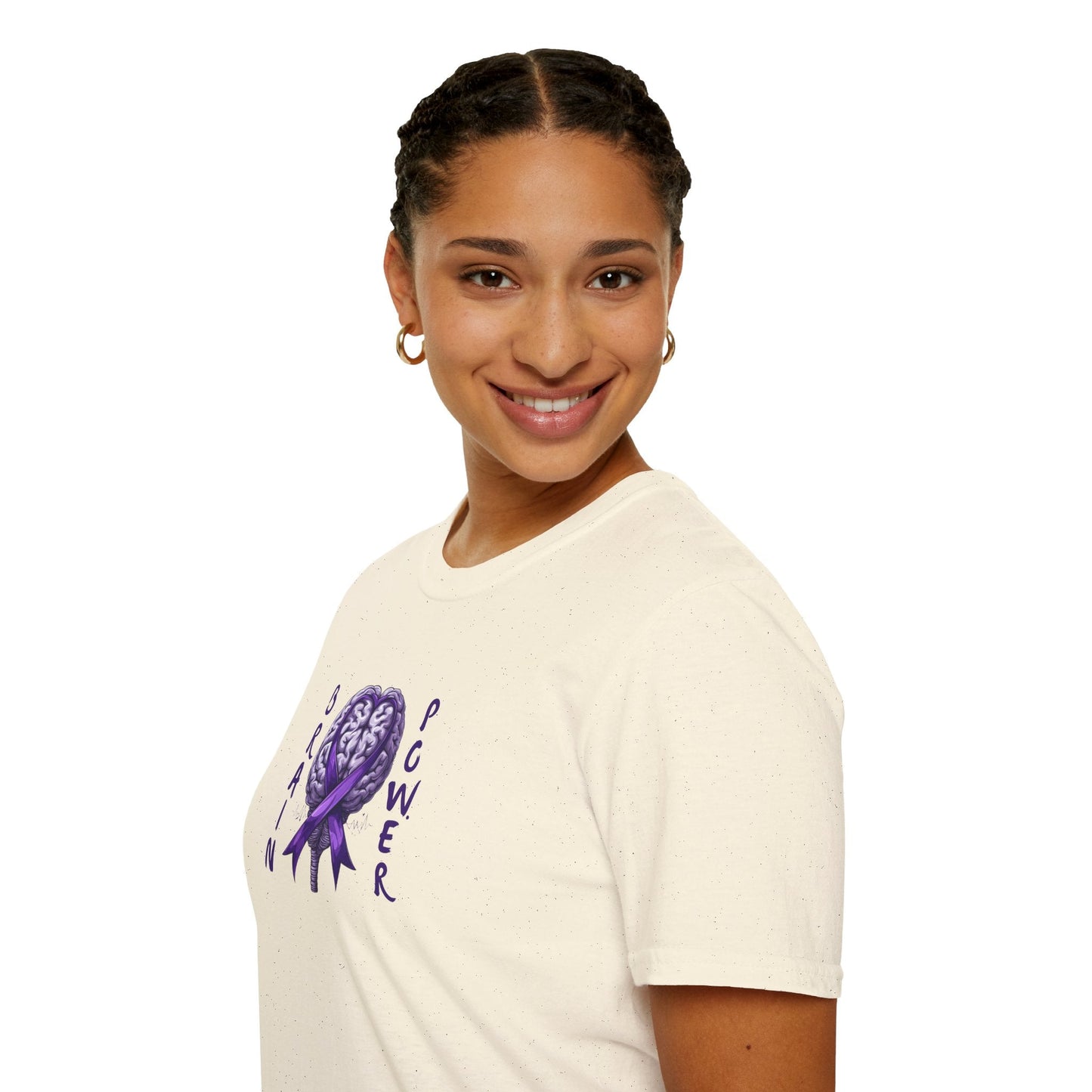 Brain Power Unisex Softstyle T-Shirt for Epilepsy Awareness