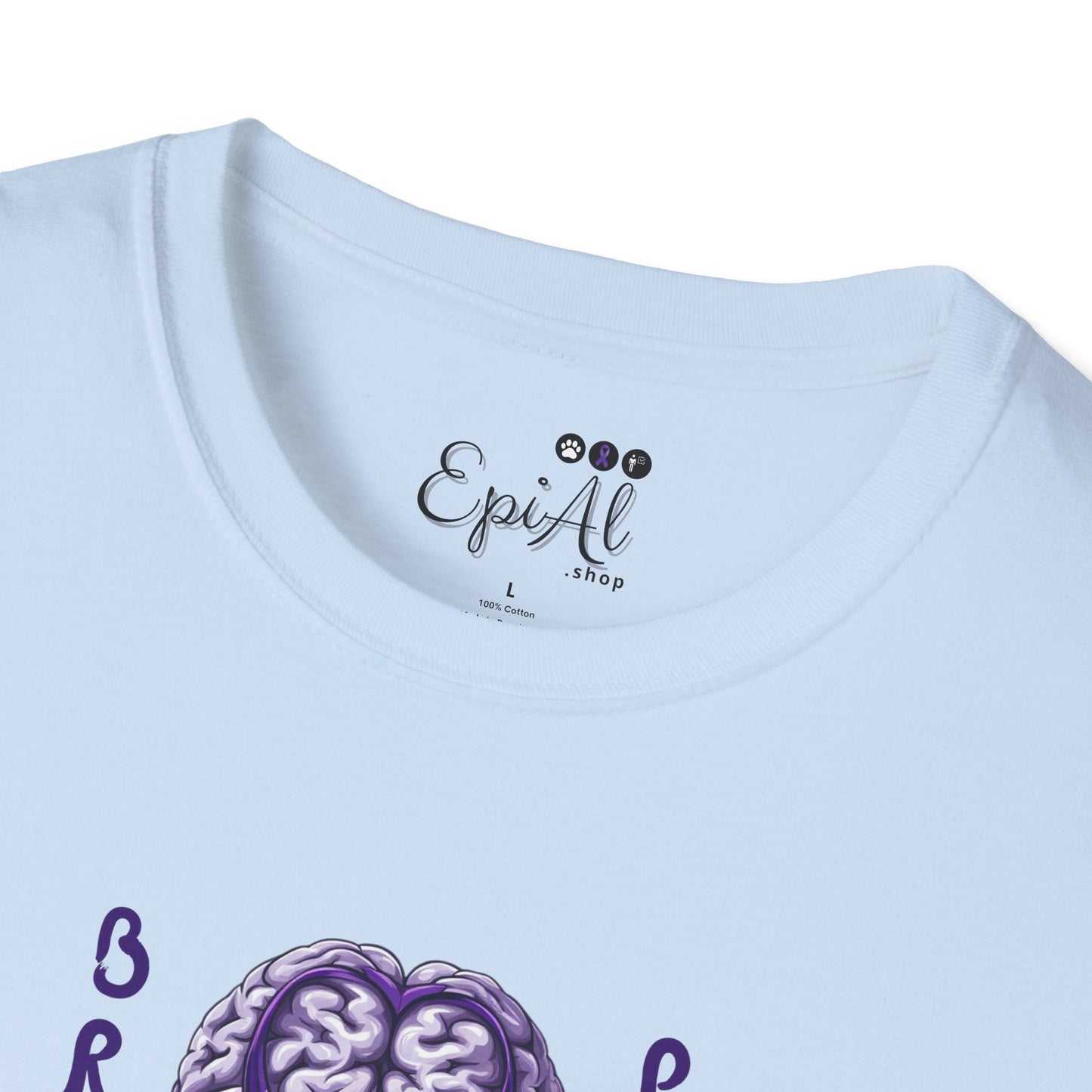 Brain Power Unisex Softstyle T-Shirt for Epilepsy Awareness