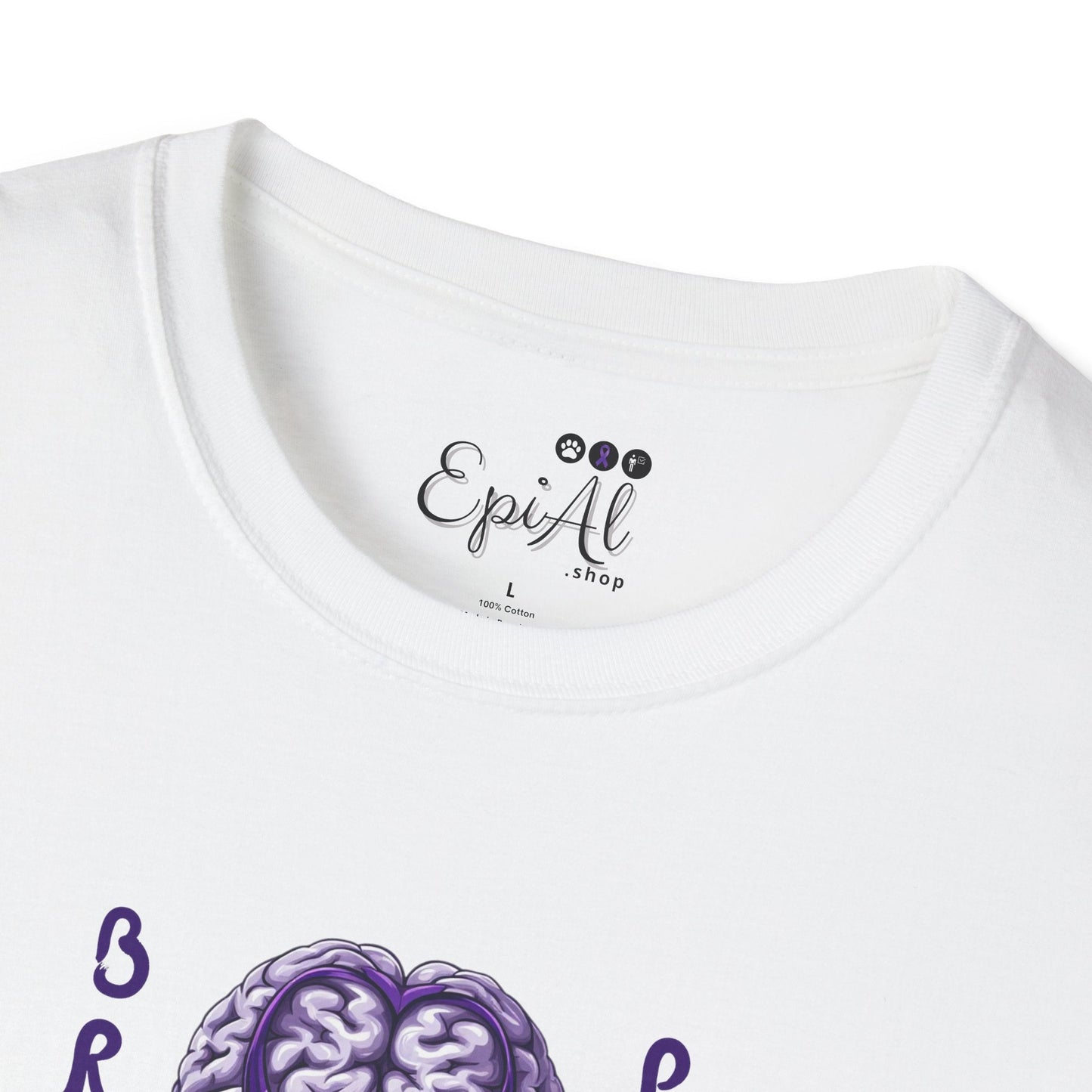 Brain Power Unisex Softstyle T-Shirt for Epilepsy Awareness