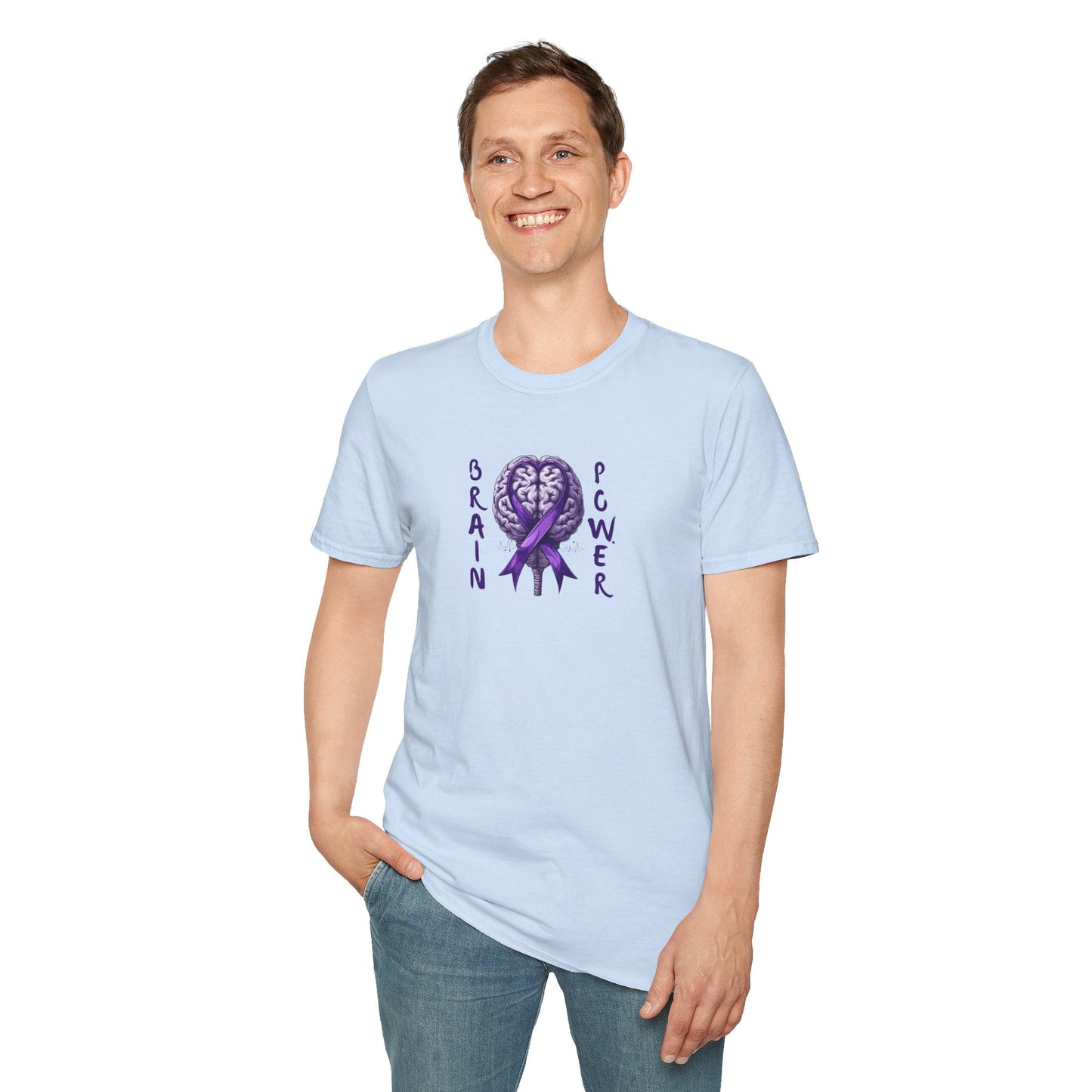 Brain Power Unisex Softstyle T-Shirt for Epilepsy Awareness