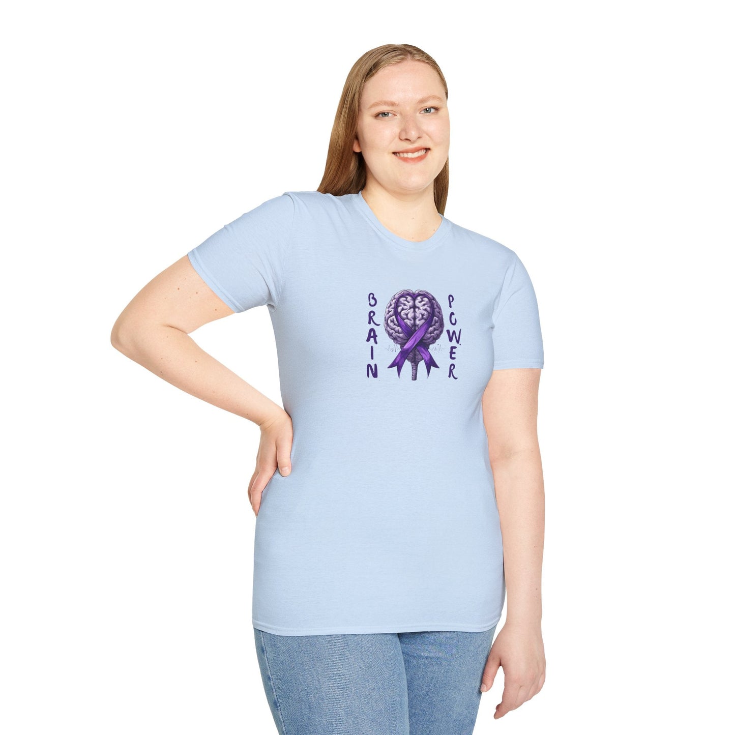 Brain Power Unisex Softstyle T-Shirt for Epilepsy Awareness
