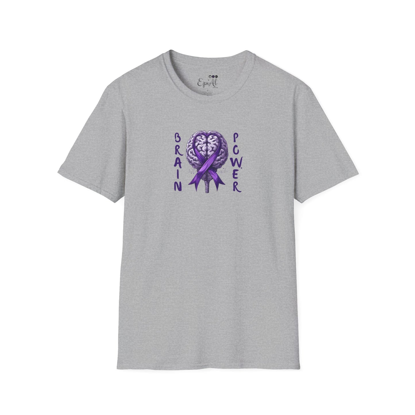 Brain Power Unisex Softstyle T-Shirt for Epilepsy Awareness