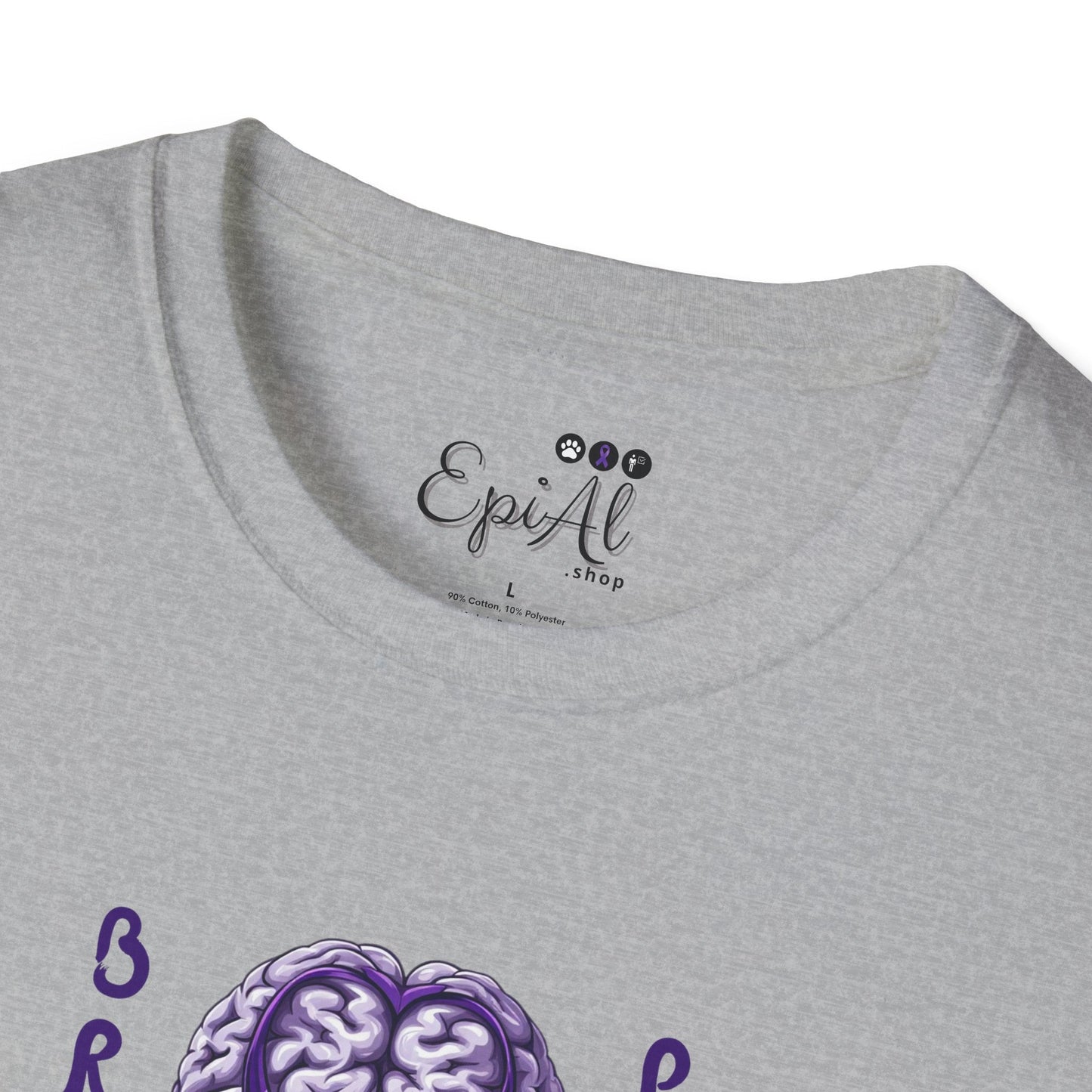 Brain Power Unisex Softstyle T-Shirt for Epilepsy Awareness