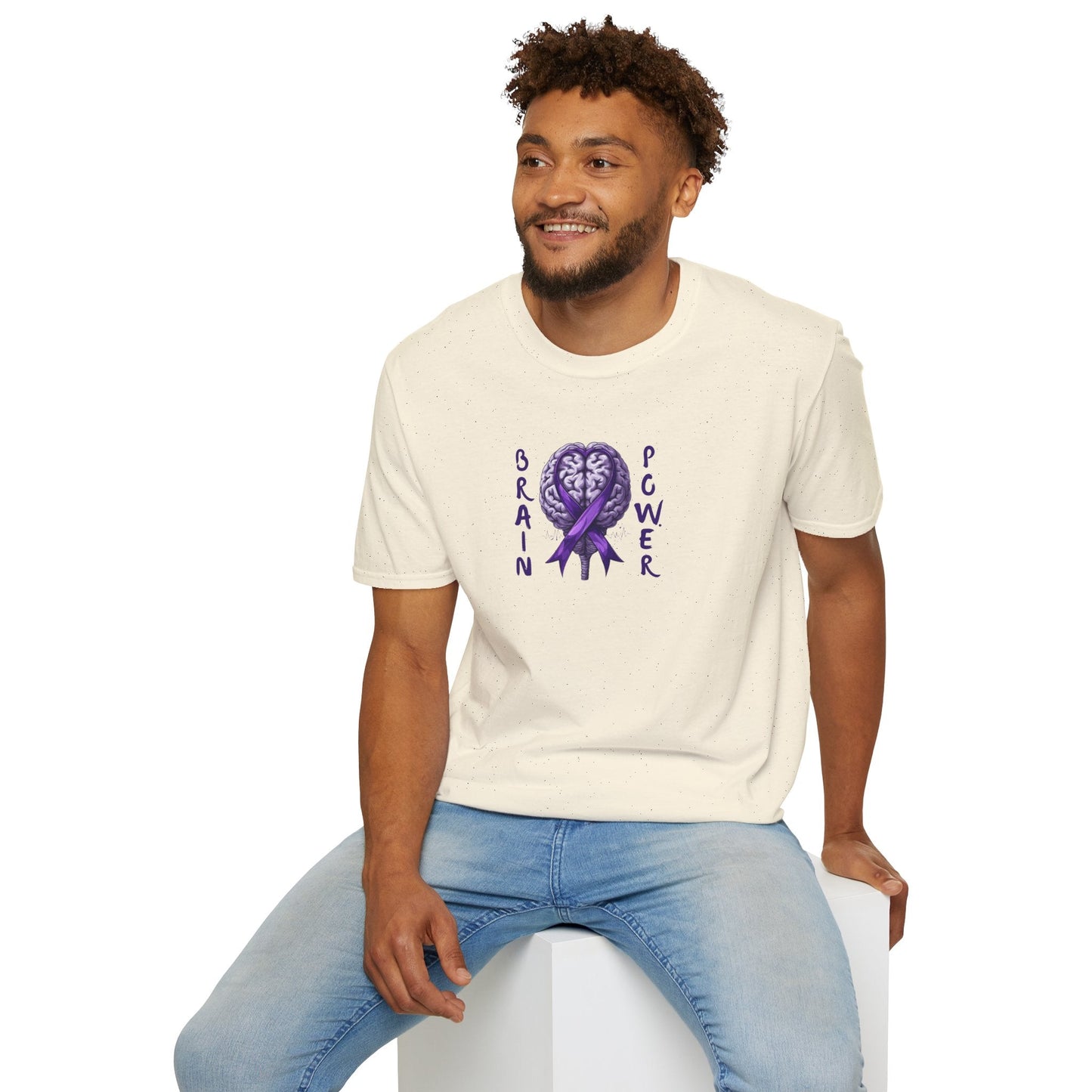 Brain Power Unisex Softstyle T-Shirt for Epilepsy Awareness