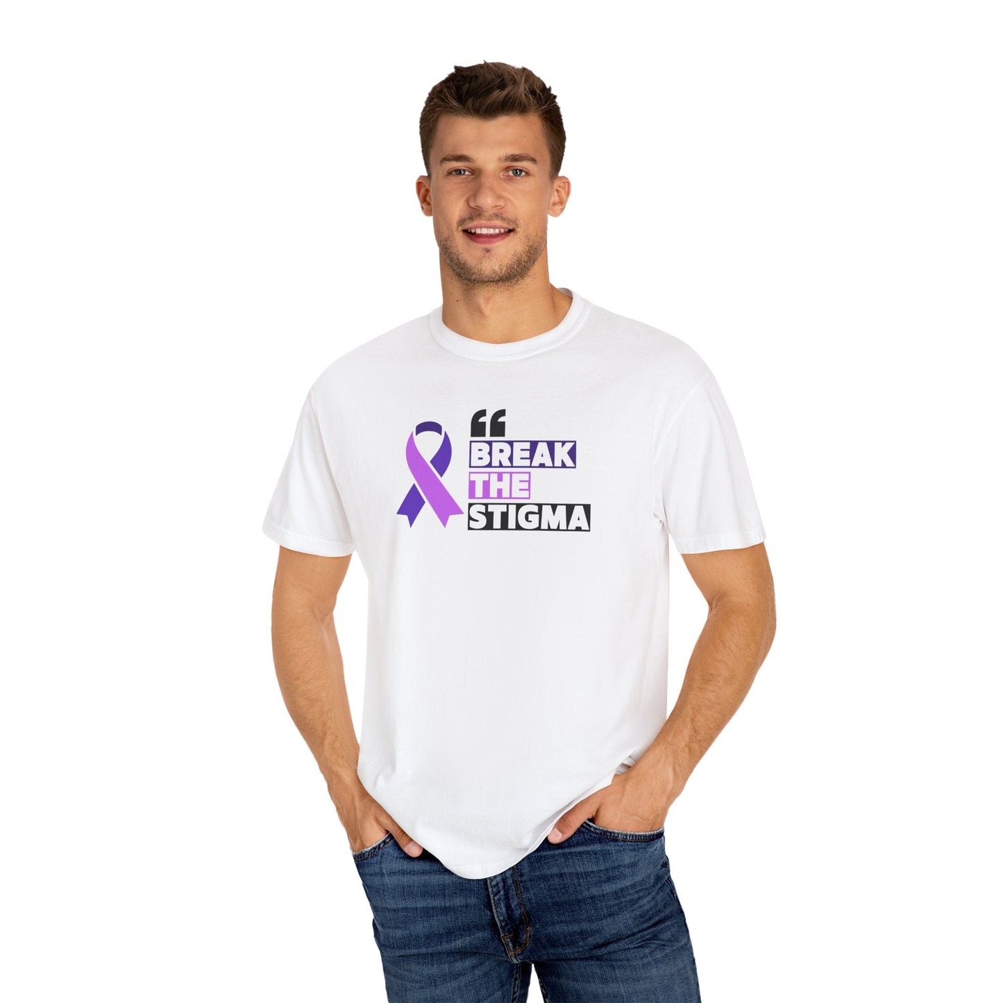 Break the Stigma Unisex Garment-Dyed T-Shirt for Epilepsy Awareness Tee