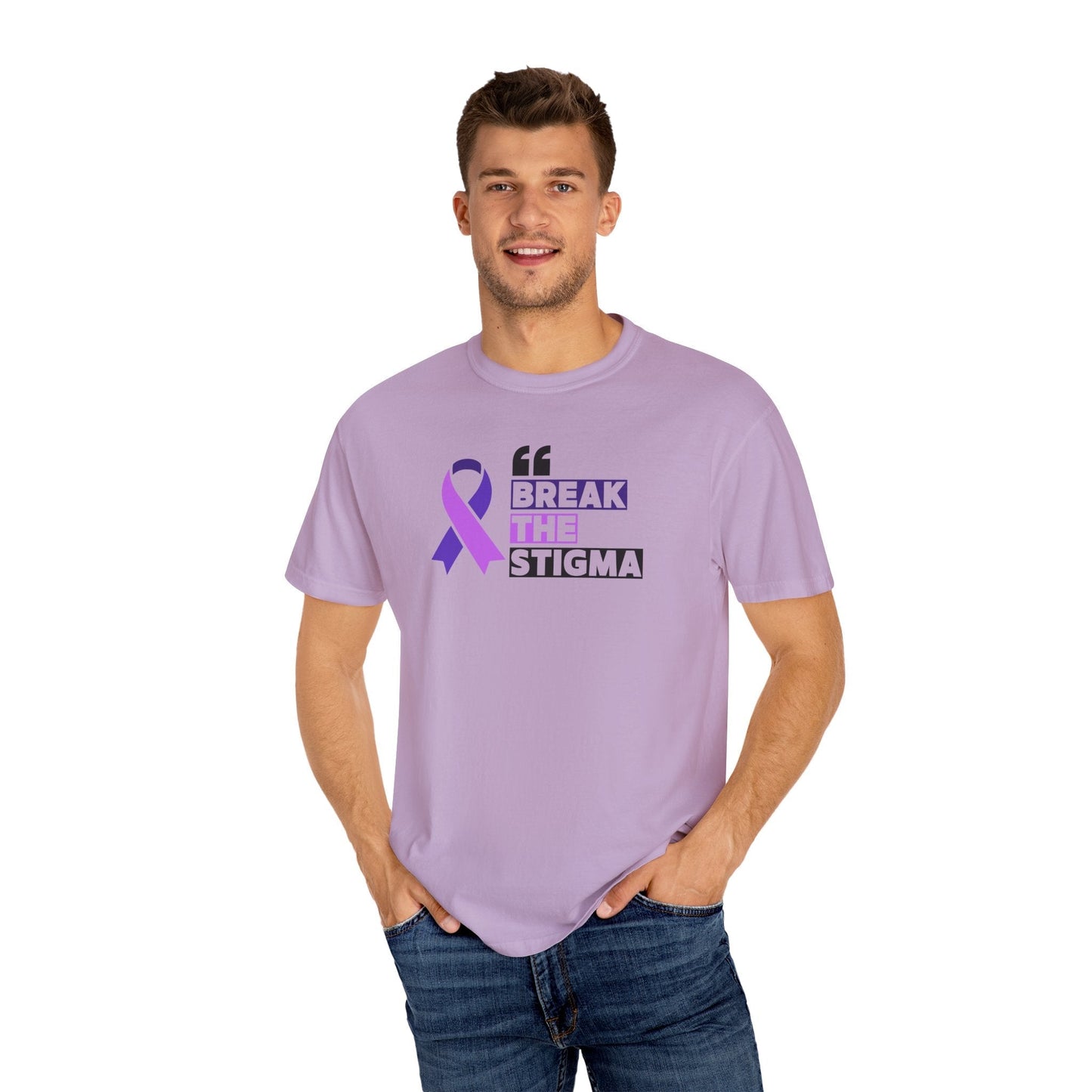 Break the Stigma Unisex Garment-Dyed T-Shirt for Epilepsy Awareness Tee