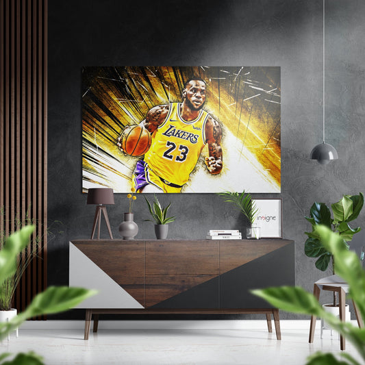 LeBron James Brushed Aluminium Dibond Wall Art