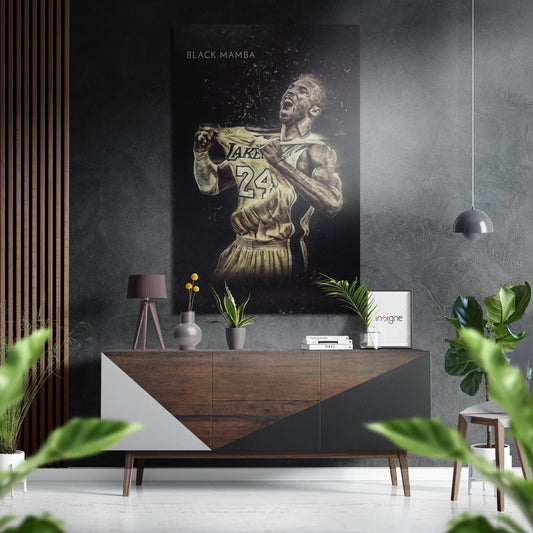 Kobe Bryant Brushed Aluminium Dibond Wall Art