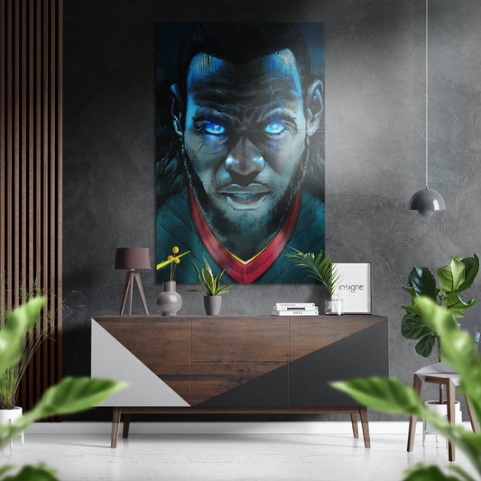 LeBron James Brushed Aluminium Dibond Wall Art