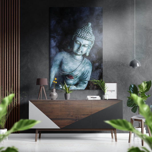 Budha Brushed Aluminium Dibond Wall Art
