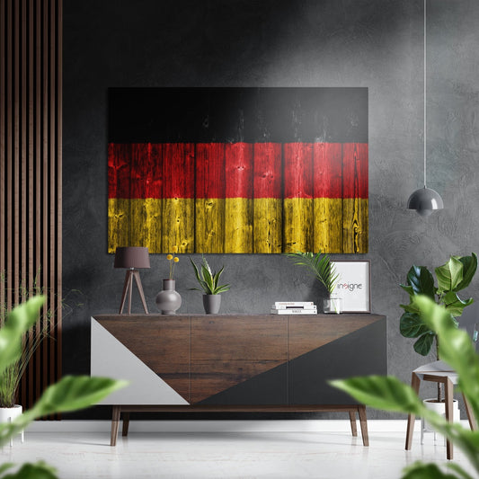 Flag of Germany Brushed Aluminium Dibond Wall Art