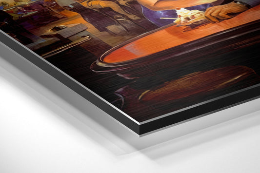 Marilyn, Elvis, Humphrey, James Brushed Aluminium Dibond Wall Art